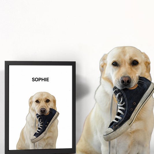 Modern Pet Portrait (White)